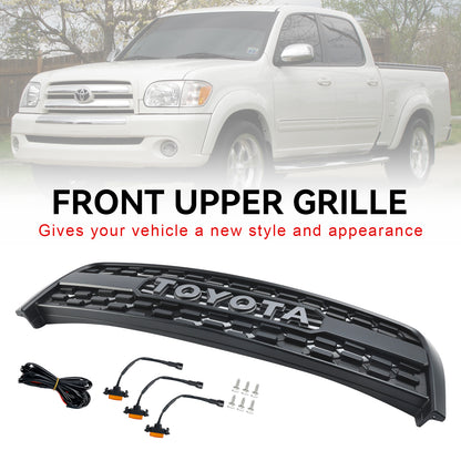 Toyota Tundra 2003 2004 2005 2006 TRD PRO Style With LED Light Grill Front Bumper Black Grille