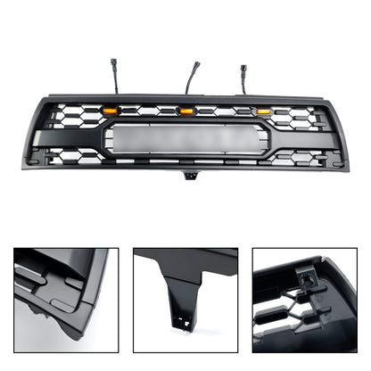 TRD PRO Style |Toyota 4Runner | 1996-2000 | Matte Black Grill | Front Bumper | LED Light | Replacement Grille + Letter