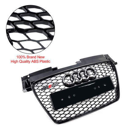 2006-2014 Audi TT TTS J8 MK2 RS Style Front Honeycomb Grill Replacement Black Grille