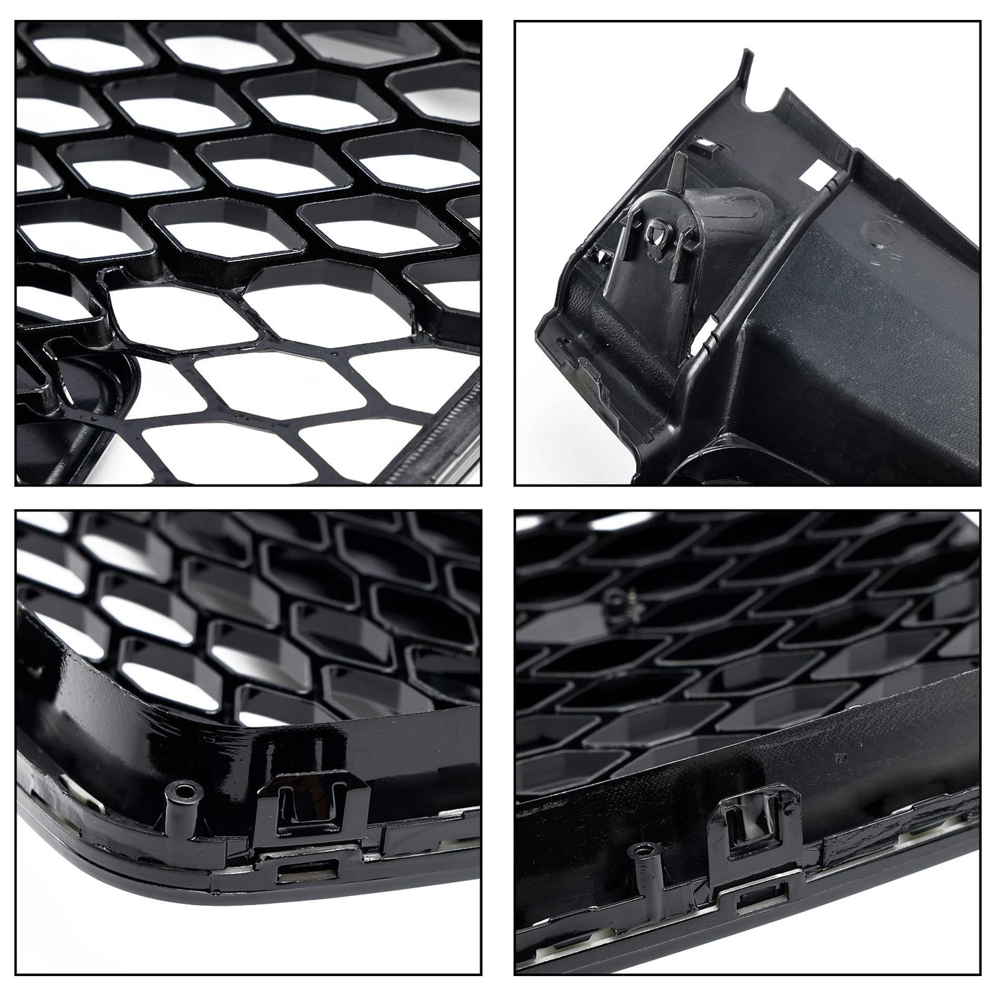 2006-2014 Audi TT TTS J8 MK2 RS Style Front Honeycomb Grill Replacement Black Grille