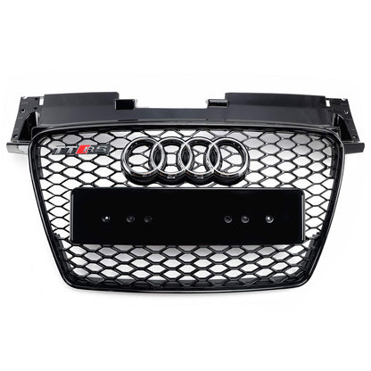 2006-2014 Audi TT TTS J8 MK2 RS Style Front Honeycomb Grill Replacement Black Grille