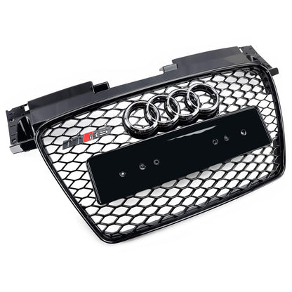 2006-2014 Audi TT TTS J8 MK2 RS Style Front Honeycomb Grill Replacement Black Grille