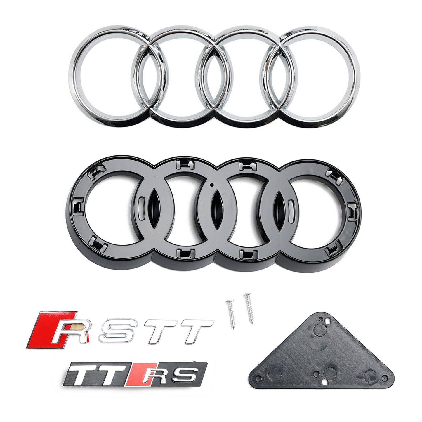 2006-2014 Audi TT /TTS J8 MK2 Honeycomb Front Grill RS Glossy Black Air Intake Radiator Sport Grille