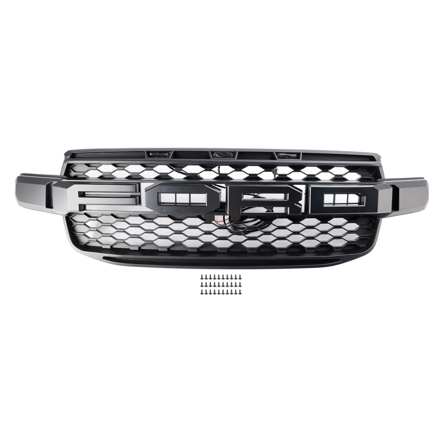 2023-2024 Ford Ranger Next Gen T9 Front Bumper Grill Black Grille W/ LED Light