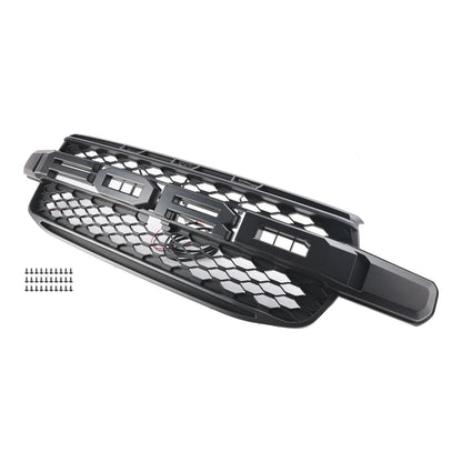 2023 2024 Ford Ranger Front Grill Raptor Black Grille With White LED Light With Camera Mount