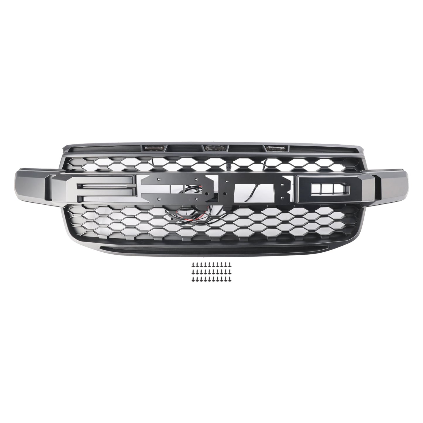 2023-2024 Ford Ranger Next Gen T9 Front Bumper Grill Black Grille W/ LED Light