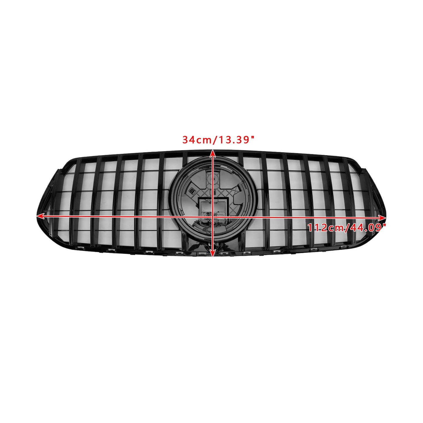 2019-2023 Mercedes Benz GLE Class C167 V167 GT Style Grill Front Bumper Glossy Black Grille
