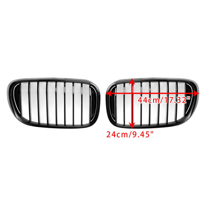 2015-2019 BMW 7 Series G12 Long-WheelBase 740Li/750Li/740Ld xDrive/760Li Front Kidney Grille Gloss Black Grill