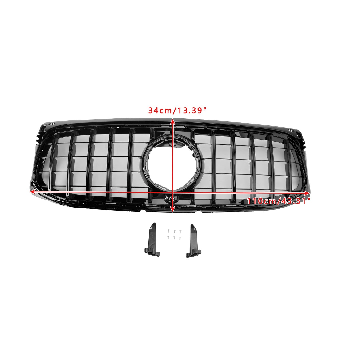 2020-2023 Mercedes Benz GLB-Class X247 GT Style Grill Front Bumper Replacement Glossy Black Grille