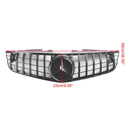 2009-2012 Benz SL-Class R230 SL500 SL550 SL63 SL65 Mercedes Front Bumper Upper Grill AMG Style Grill Replacement