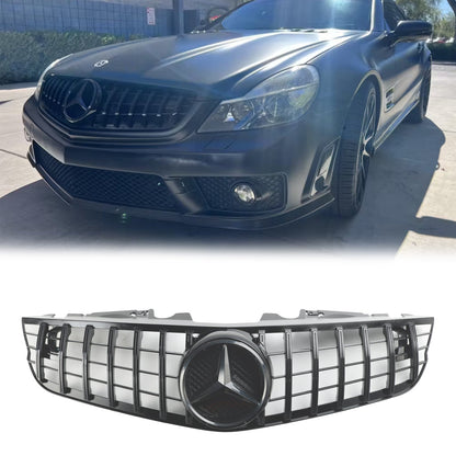 2009-2012 Benz SL-Class R230 SL500 SL550 SL63 SL65 Mercedes Front Bumper Upper Grill AMG Style Grill Replacement