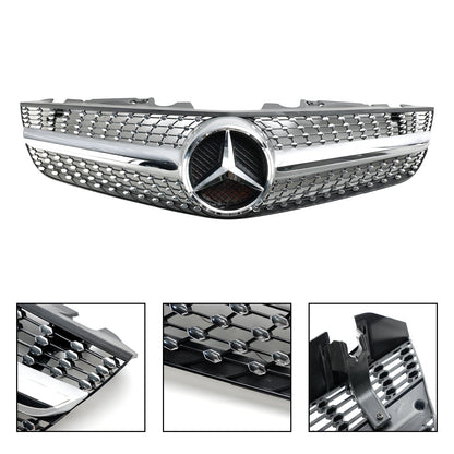 2009-2012 Benz SL-Class R230 SL500 SL550 SL63 SL65 Mercedes Front Bumper Upper Grill AMG Style Grill Replacement