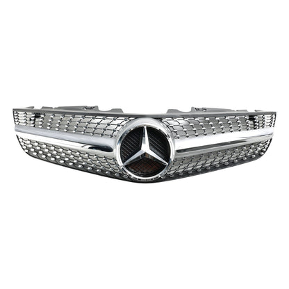 2009-2012 Benz SL-Class R230 SL500 SL550 SL63 SL65 Mercedes Front Bumper Upper Grill AMG Style Grill Replacement