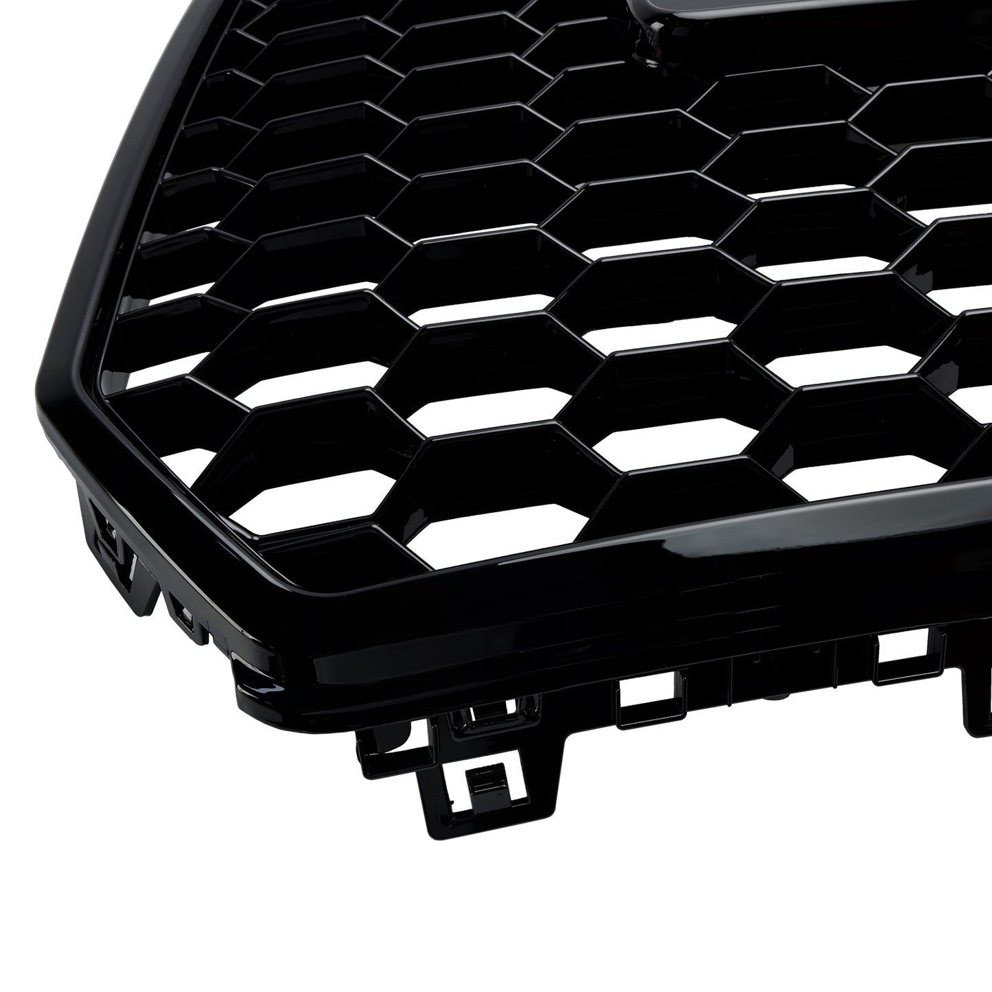 2016 2017 2018 Audi A7 / A7 Sline / S7 4G Front Bumper Honeycomb Grill RS7 Style Black Sport Mesh Grille W/ Ring Emblem