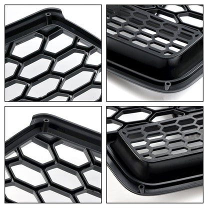 2016-2018 Audi 4G A7 S7 Facelift RS7 Quattro Style Front Bumper Grill Glossy Black Honeycomb Grille W/ Ring Emblem