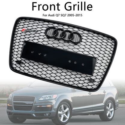 2005-2015 Audi Q7 /Q7 Sline /SQ7 Hoenycomb / Slat Style Grill Air Intake Radiator Front Bumper Grille With RIng Emblem