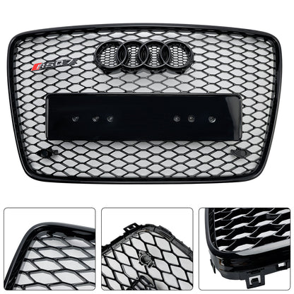 2005-2015 Audi Q7 /Q7 Sline /SQ7 Hoenycomb / Slat Style Grill Air Intake Radiator Front Bumper Grille With RIng Emblem