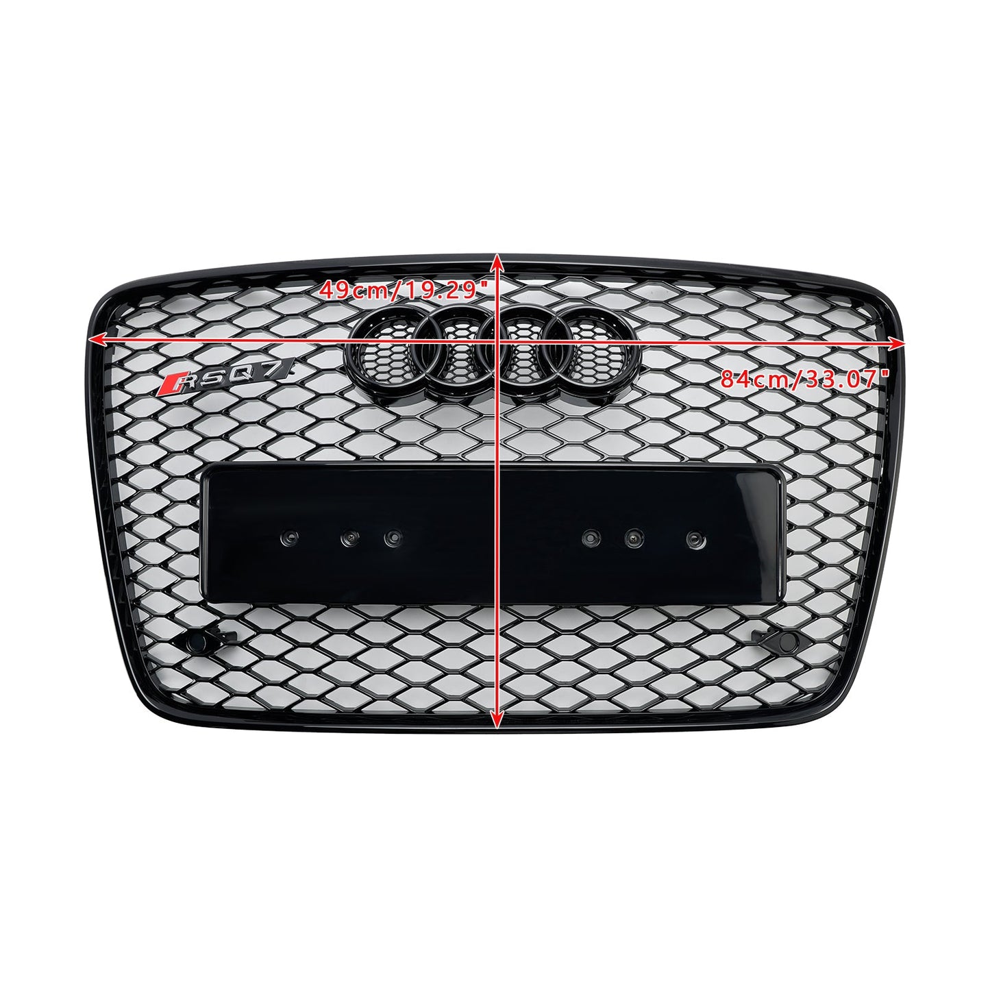 2005-2015 Audi Q7 /Q7 Sline /SQ7 Hoenycomb / Slat Style Grill Air Intake Radiator Front Bumper Grille With RIng Emblem
