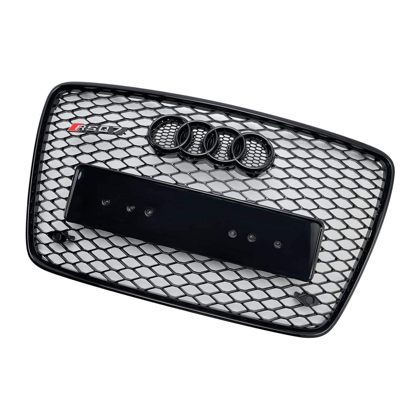 2005-2015 Audi Q7 /Q7 Sline /SQ7 Hoenycomb / Slat Style Grill Air Intake Radiator Front Bumper Grille With RIng Emblem