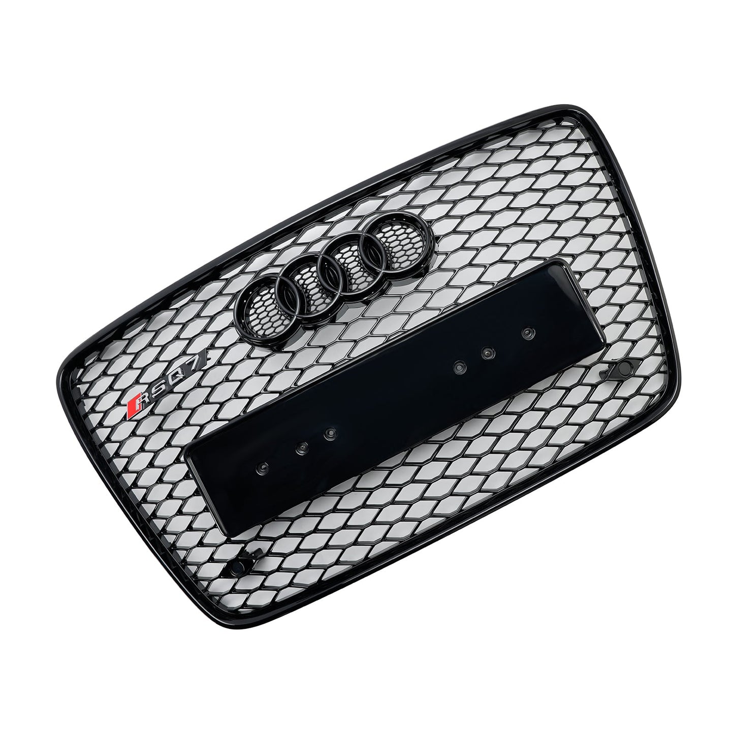 2005-2015 Audi Q7 /Q7 Sline /SQ7 Hoenycomb / Slat Style Grill Air Intake Radiator Front Bumper Grille With RIng Emblem