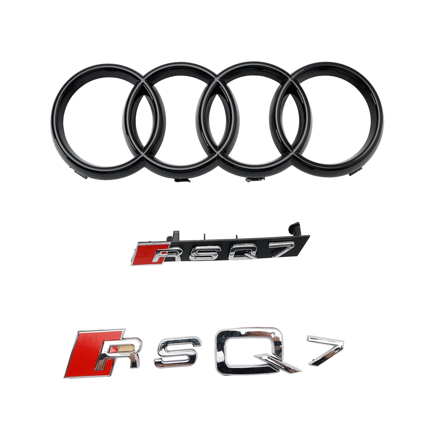 2005-2015 Audi Q7 /Q7 Sline /SQ7 Hoenycomb / Slat Style Grill Air Intake Radiator Front Bumper Grille With RIng Emblem