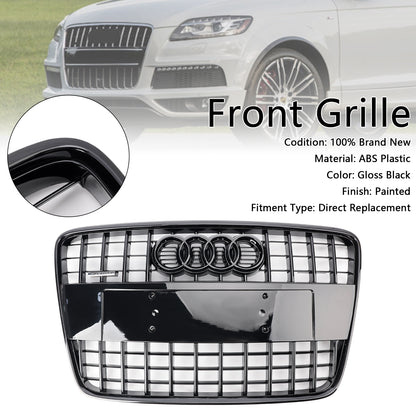 2005-2015 Audi Q7 /Q7 Sline /SQ7 Hoenycomb / Slat Style Grill Air Intake Radiator Front Bumper Grille With RIng Emblem