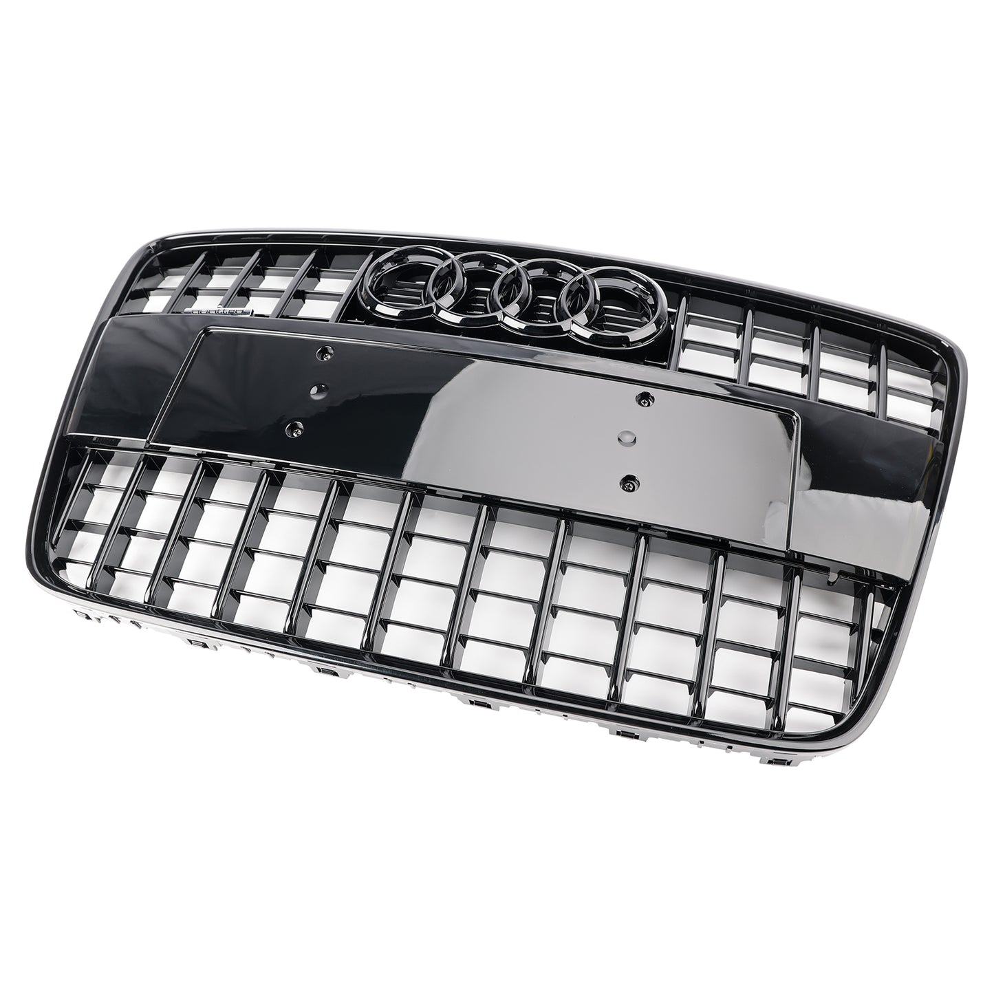 2005-2015 Audi Q7 /Q7 Sline /SQ7 Hoenycomb / Slat Style Grill Air Intake Radiator Front Bumper Grille With RIng Emblem