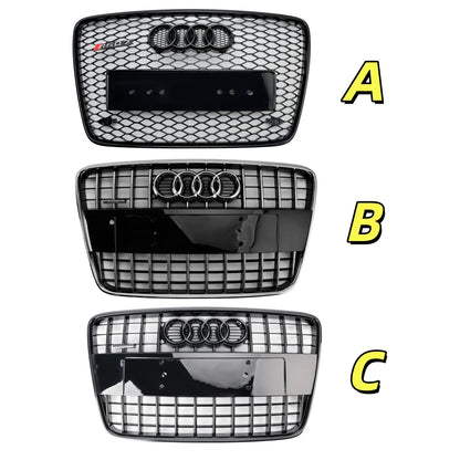 2005-2015 Audi Q7 /Q7 Sline /SQ7 Hoenycomb / Slat Style Grill Air Intake Radiator Front Bumper Grille With RIng Emblem