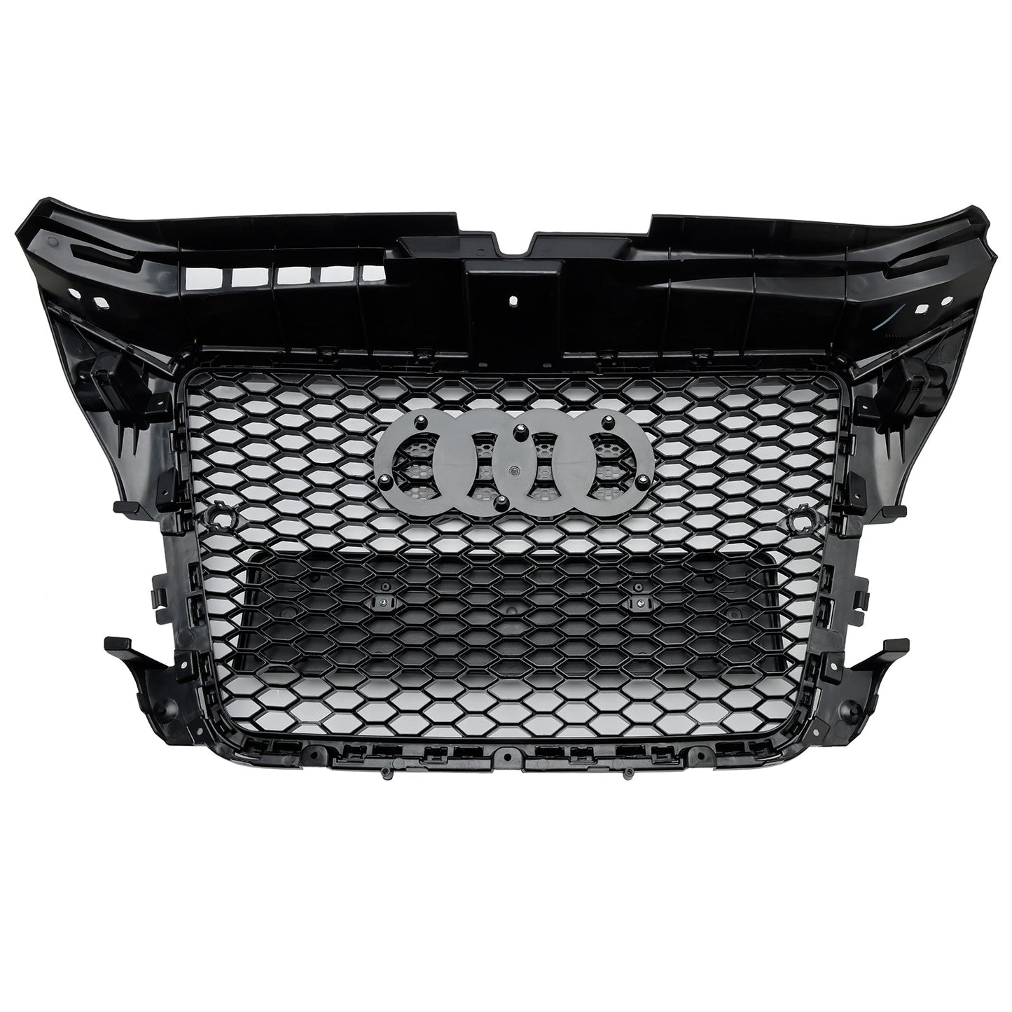 2008-2013 Audi 8P A3/ A3 Sline/ S3 Black Honeycomb Front Grille RS3 Mesh Hex Bumper Replacemetn Grill With Ring Emblem