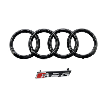 2008-2013 Audi 8P A3/ A3 Sline/ S3 Black Honeycomb Front Grille RS3 Mesh Hex Bumper Replacemetn Grill With Ring Emblem