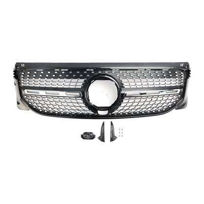Mercedes Benz GLB-Class X247 GLB180/200/220/250 2020-2023 Front Bumper Grill Black/Diamond AMG Style Grille