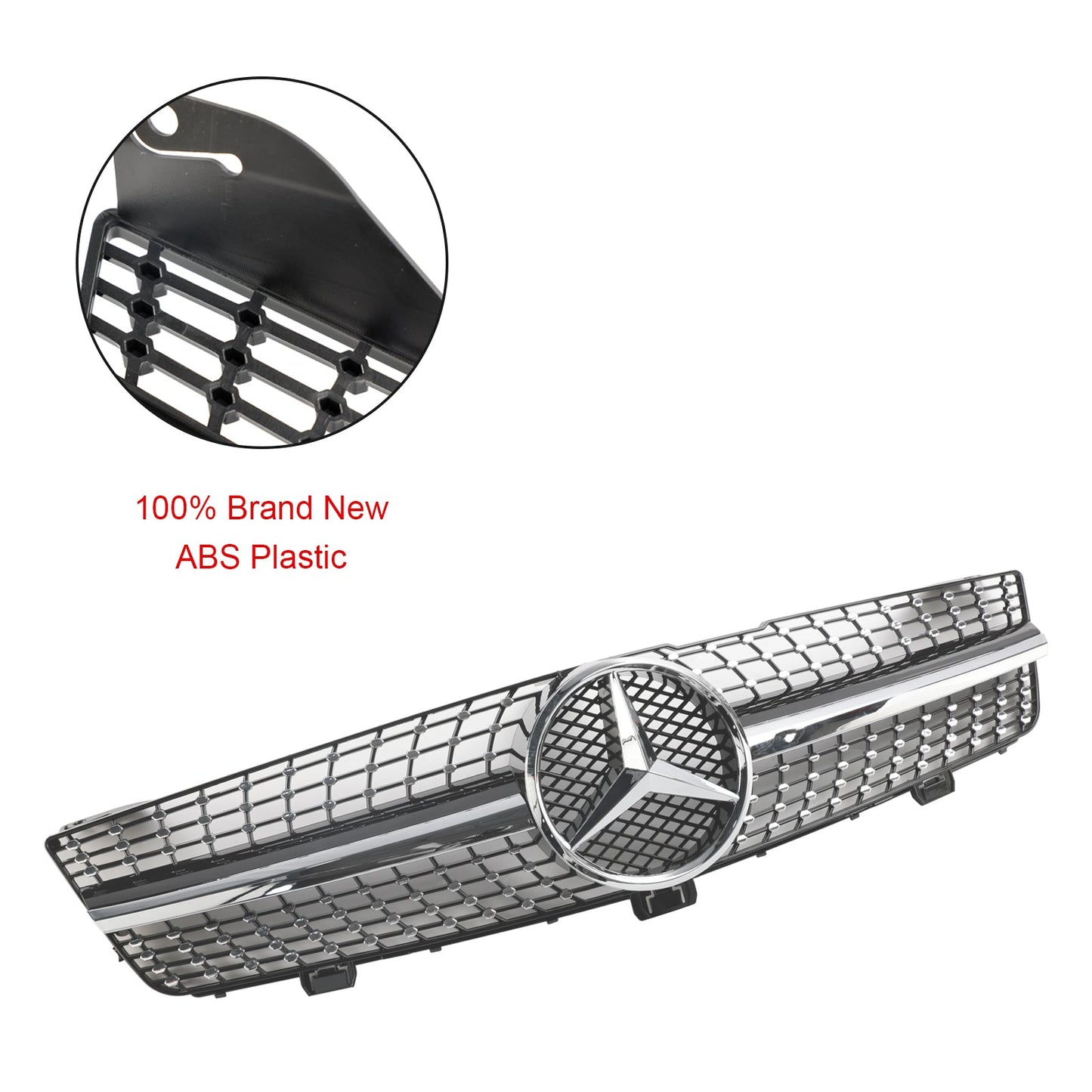 2008-2010 Mercedes Benz CLS-Class W219 C219 CLS350/500/550/CLS63 Front Bumper Grill Diamond Grille