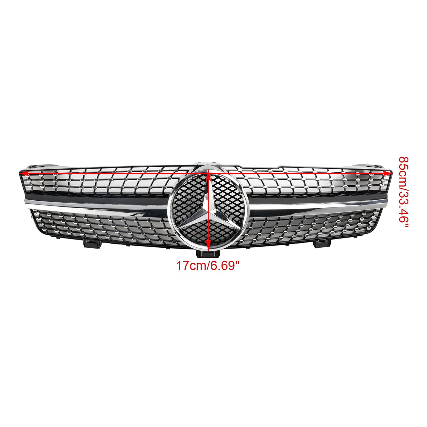 2008-2010 Mercedes Benz CLS-Class W219 C219 CLS350/500/550/CLS63 Front Bumper Grill Diamond Grille
