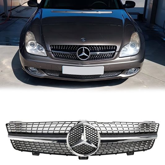 2008-2010 Mercedes Benz CLS-Class W219 C219 CLS350/500/550/CLS63 Front Bumper Grill Diamond Grille