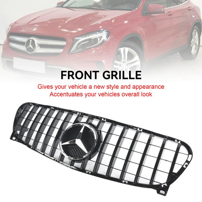 2013-2017 Mercedes Benz GLA-Class W156 X156 GLA200/220/250/GLA45 Front Bumper Grill Black GT Style Grille