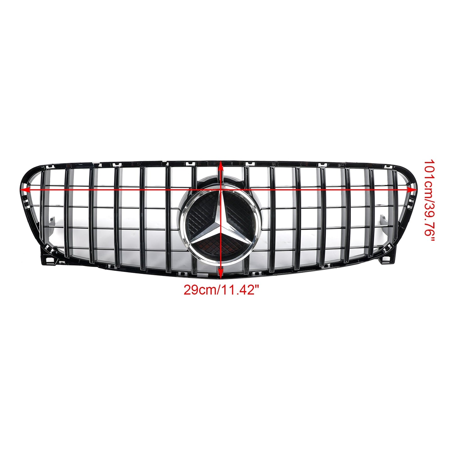 2013-2017 Mercedes Benz GLA-Class W156 X156 GLA200/220/250/GLA45 Front Bumper Grill Black GT Style Grille