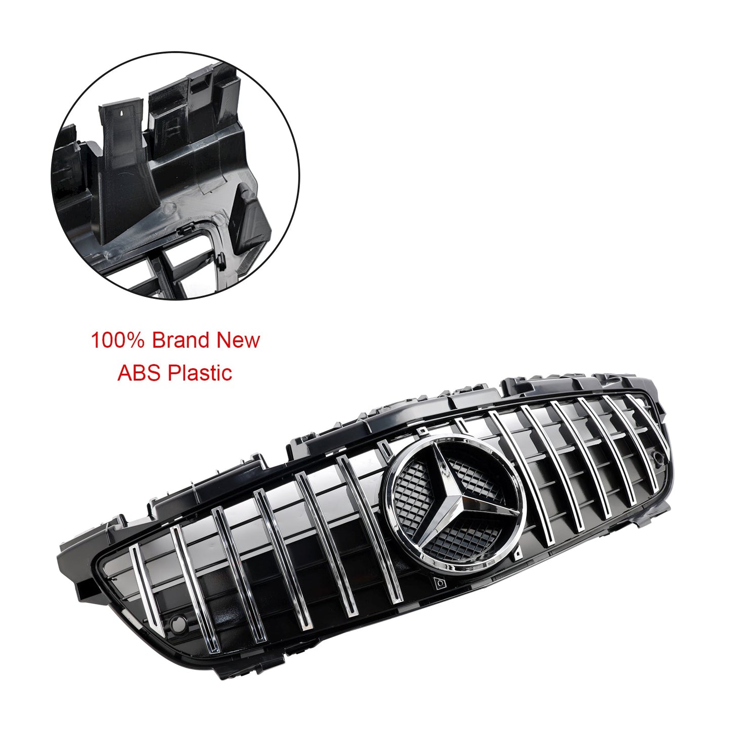 2011-2016 Mercedes Benz SLK-Class R172 SLK200/250/350/SLK55 AMG Front Bumper Grill Chrome GT Style Grille