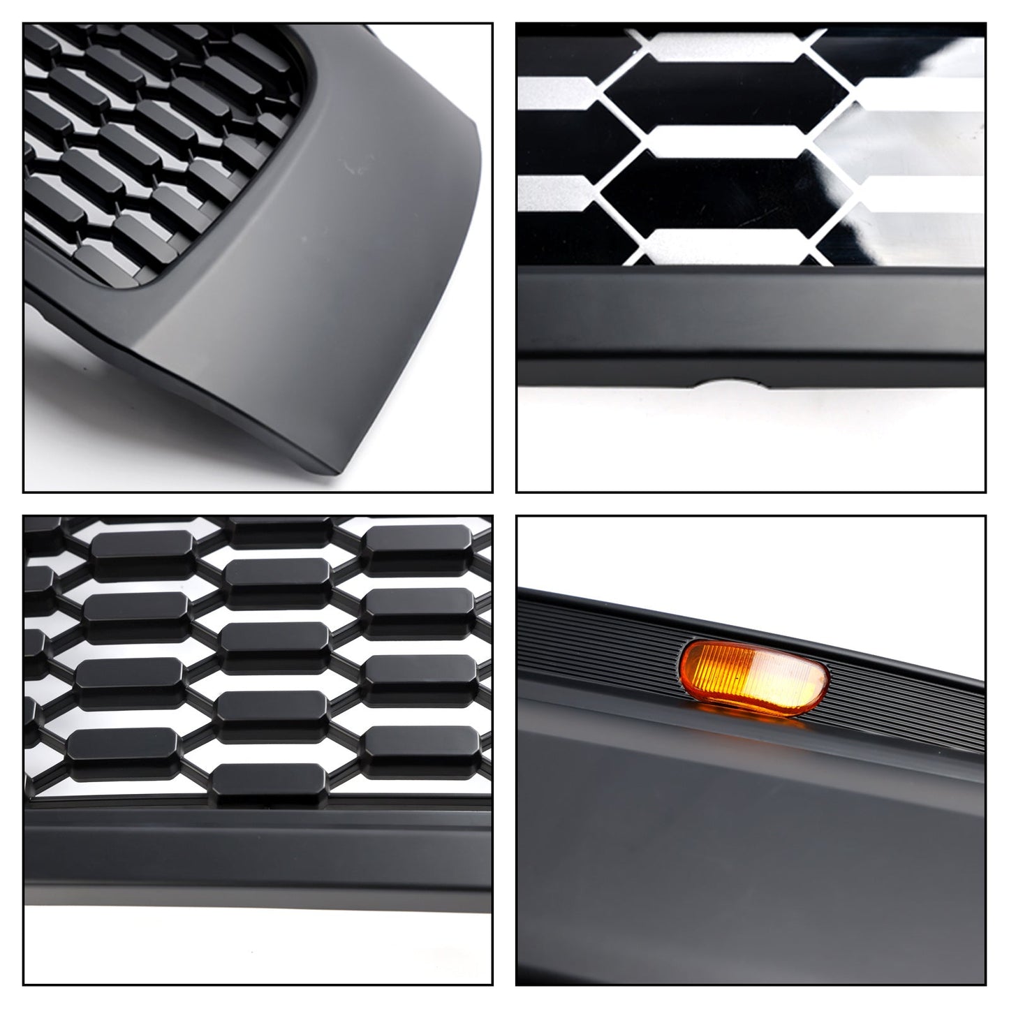 TRD PRO Style | Toyota Tundra | Matte Black | Front Bumper Grille | 2006-2009 | Honeycomb Mesh Grill + LED Light + Letter