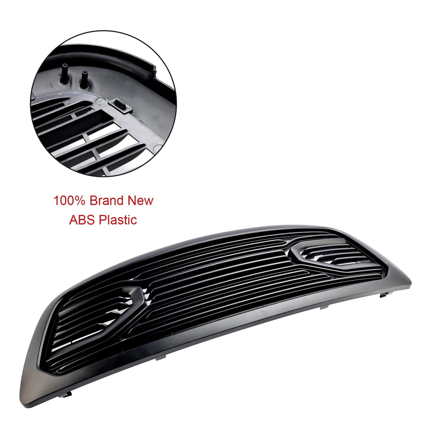 2009-2012 Dodge Ram 1500 Matte Black Front Bumper Grill Grille W/ Led Light