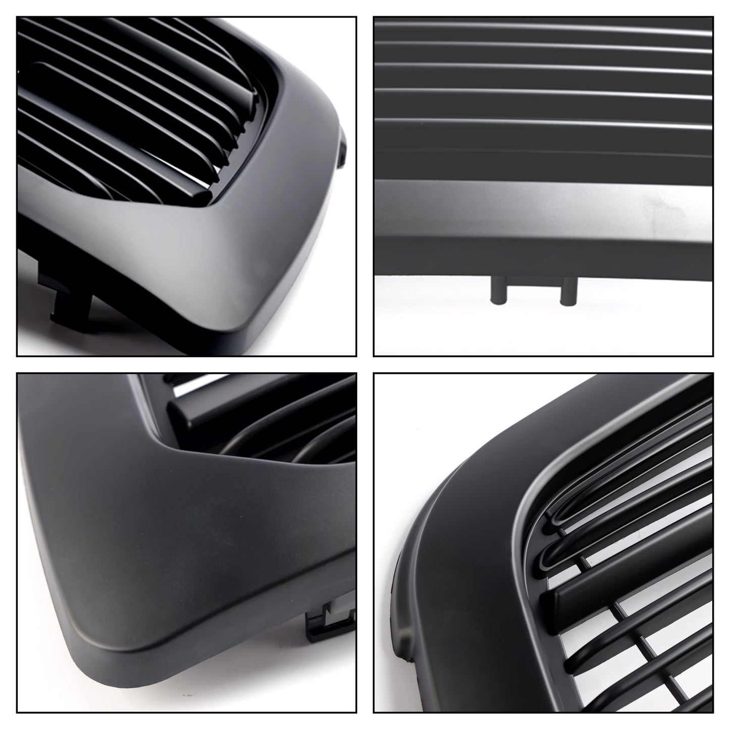 2009-2012 Dodge Ram 1500 Big Horn Style Front Bumper Grill Matte Black Replacement Grille W/ LED Lights