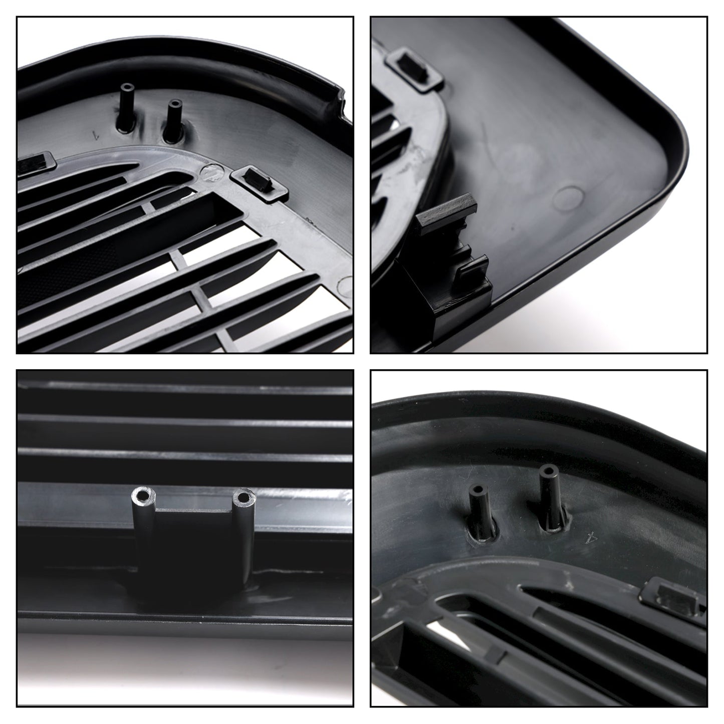 2009-2012 Dodge Ram 1500 Big Horn Style Front Bumper Grill Matte Black Replacement Grille W/ LED Lights