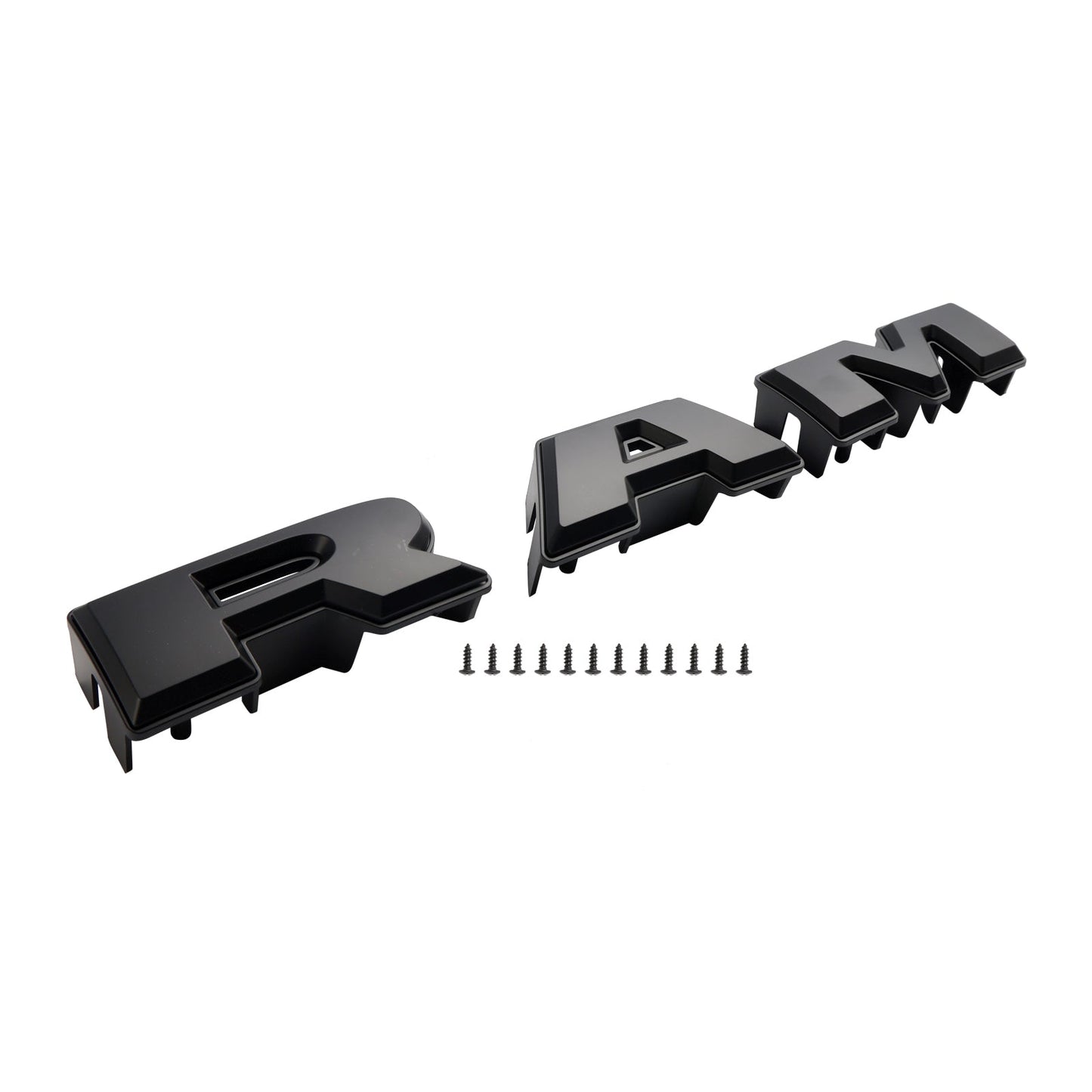 2009-2012 Dodge Ram 1500 Big Horn Style Front Bumper Grill Matte Black Replacement Grille W/ LED Lights