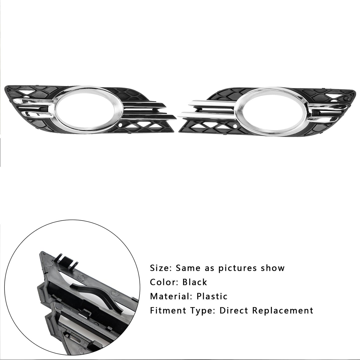 2007-2009 Mercedes Benz E-Class W211 E280/300/320/350/550/E63 2PCS Fog Light Trim Set