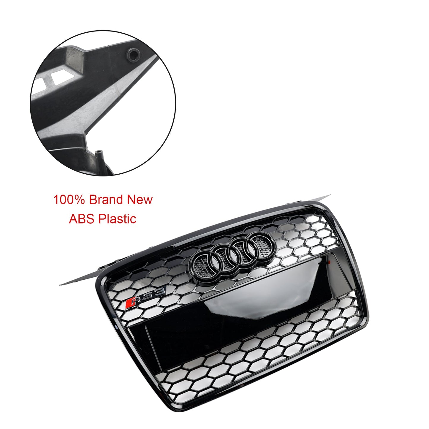 2004-2008 Audi A3 8P Pre-Facelift RS3 Style Front Bumper Grill Black Honeycomb Grille