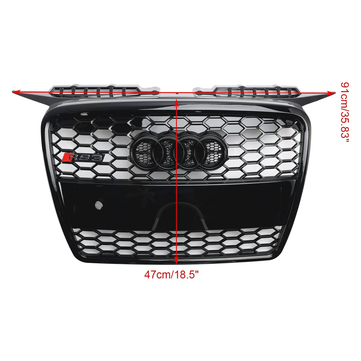 2004-2008 Audi A3 8P Pre-Facelift RS3 Style Front Bumper Grill Black Honeycomb Grille
