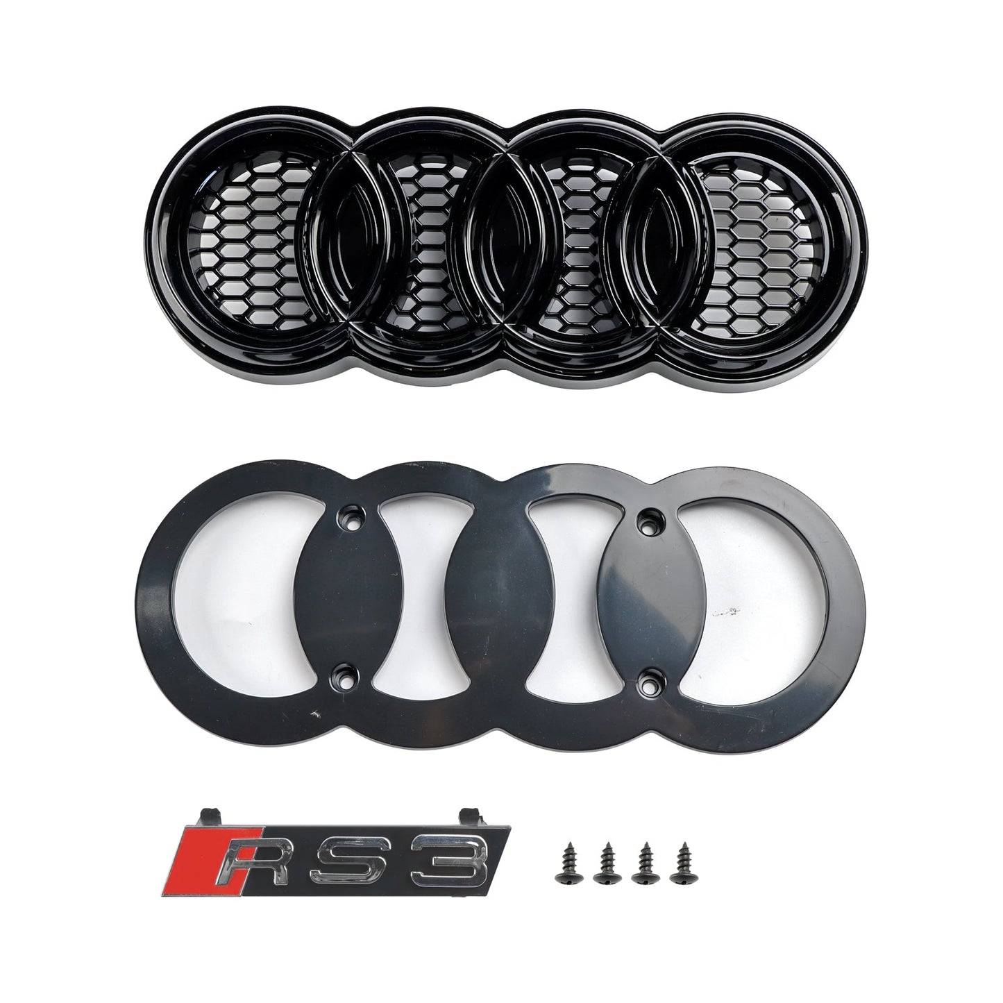 2004-2008 Audi A3 8P Pre-Facelift RS3 Style Front Bumper Grill Black Honeycomb Grille