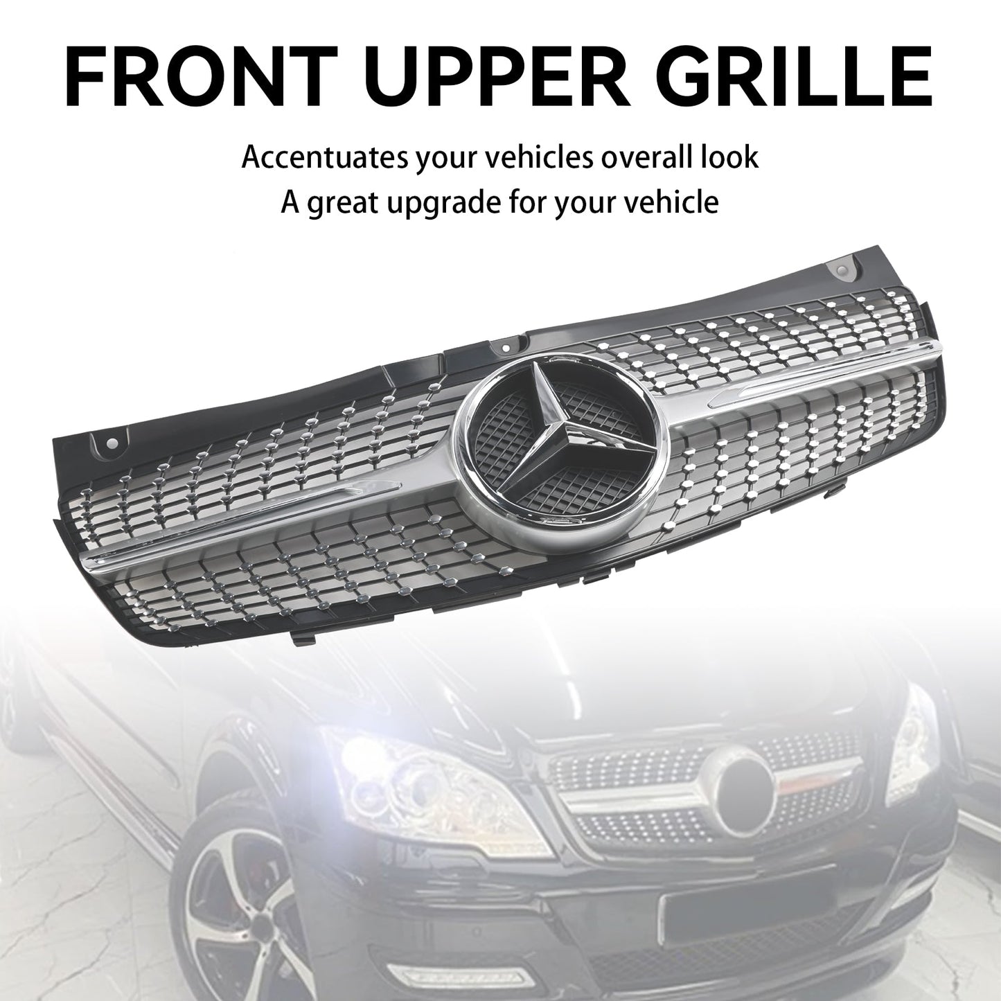 2011-2014 Mercedes-Benz V-Class Viano W639 Front Bumper Grill Diamond Replacement Grille