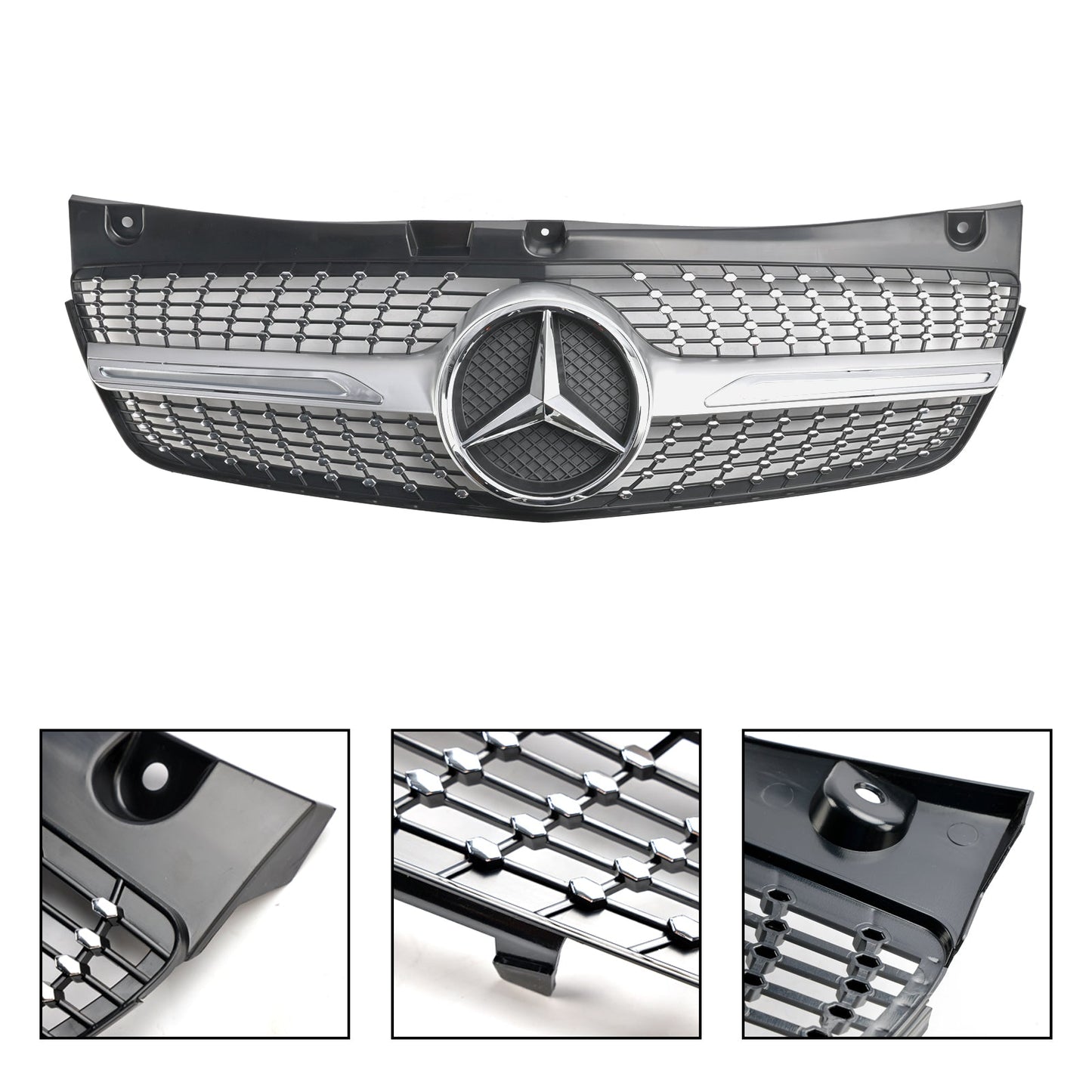 2011-2014 Mercedes-Benz V-Class Viano W639 Front Bumper Grill Diamond Replacement Grille