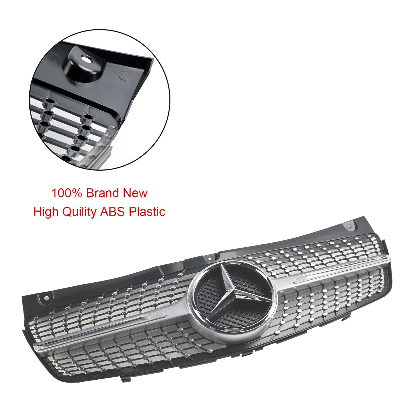 2011-2014 Mercedes-Benz V-Class Viano W639 Front Bumper Grill Diamond Replacement Grille