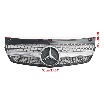 2011-2014 Mercedes-Benz V-Class Viano W639 Front Bumper Grill Diamond Replacement Grille